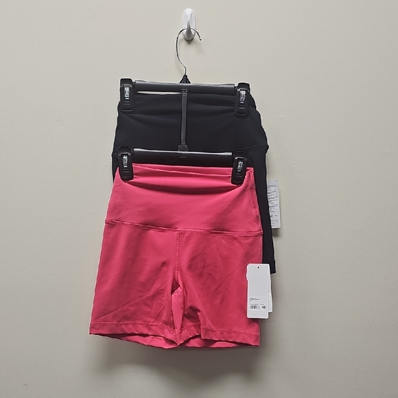 Yogalicious Pants - Yogalicious Black and Pink Bike Shorts